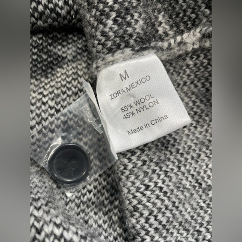 Wool Blend Essitam Zora Mexico Cardigan W/ M Grey Black Floral Knit LN/NWOT - Picture 8 of 10